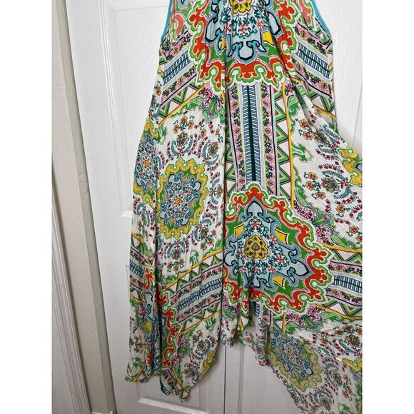 Anthropologie Ella Halter Tunic Sleeveless Handkerchief Hem Maxi Dress Size XS S - Picture 7 of 13